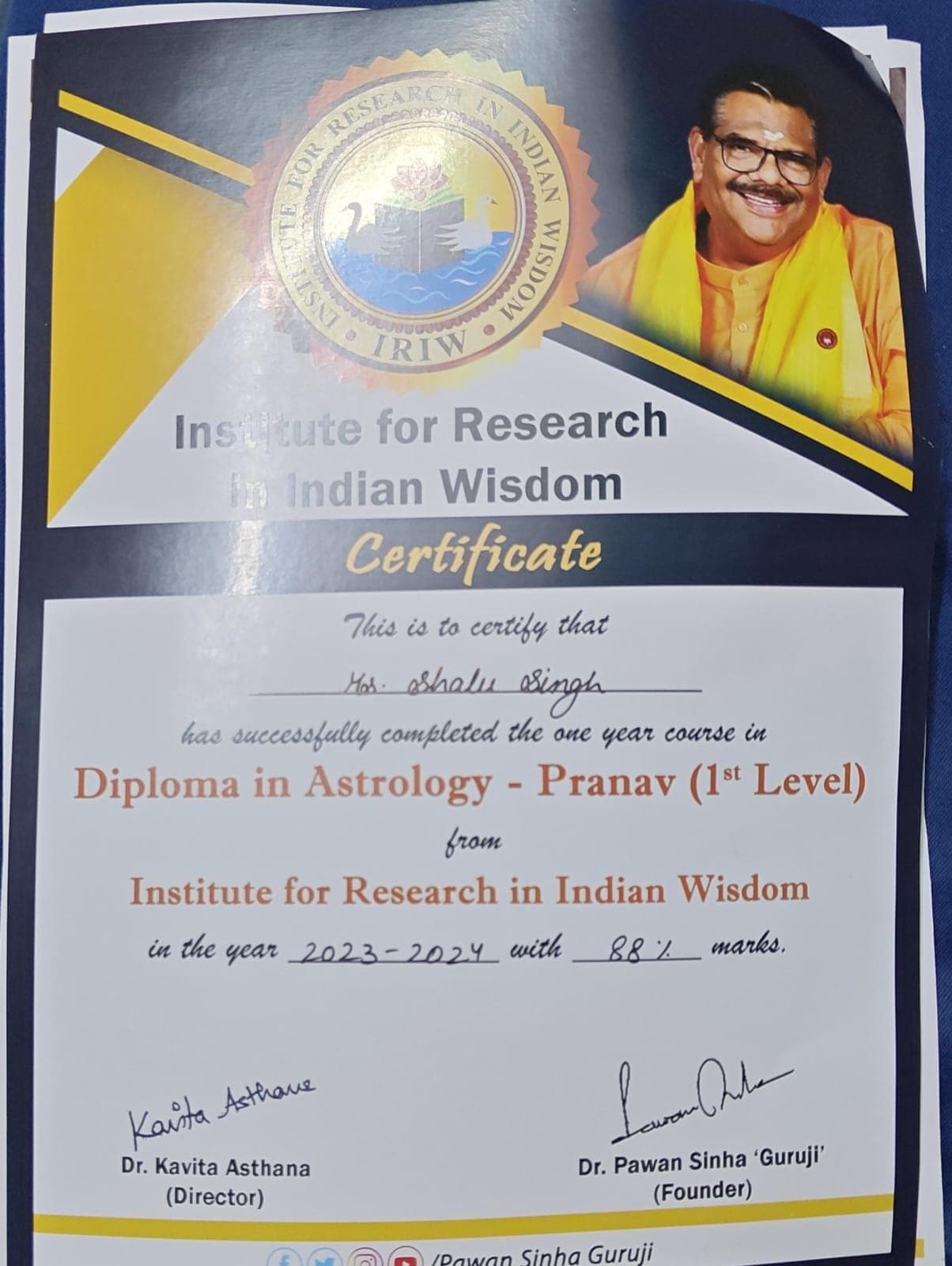 Degree in Astrology (Pranav - 1st Level)